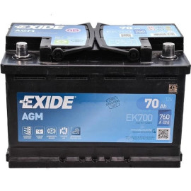 Акумулятор EXIDE START-STOP AGM 70Ah Ев (-/+) (760EN) (д278*ш175*в190) EK700 Акумулятор EXIDE START-STOP AGM 70Ah Ев (-/+) (760EN) (д278*ш175*в190) EK700