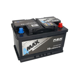 Акумулятор 4MAX 72Ah Ев (680A) (-/+) (д278*ш175*в190) Акумулятор 4MAX 72Ah Ев (680A) (-/+) (д278*ш175*в190)