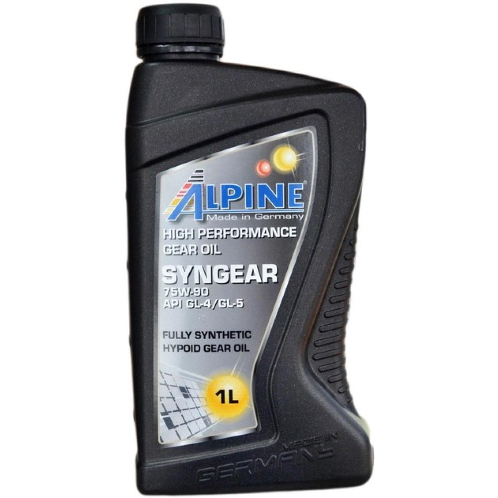 Олива трансм. синт. ALPINE Syngear 75W-90 API GL-4/GL-5 1л Олива трансм. синт. ALPINE Syngear 75W-90 API GL-4/GL-5 1л