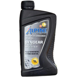 Олива трансм. синт. ALPINE Syngear 75W-90 API GL-4/GL-5 1л Олива трансм. синт. ALPINE Syngear 75W-90 API GL-4/GL-5 1л