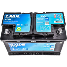 Акумулятор EXIDE START-STOP AGM 80Ah Ев (-/+) (800EN) (д315*ш175*в190) EK800 Акумулятор EXIDE START-STOP AGM 80Ah Ев (-/+) (800EN) (д315*ш175*в190) EK800