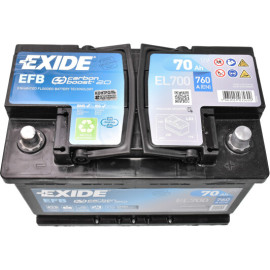 Акумулятор EXIDE START-STOP EFB 70Ah Ев (-/+) (760En)  (д278*ш175*в190) EL700 Акумулятор EXIDE START-STOP EFB 70Ah Ев (-/+) (760En)  (д278*ш175*в190) EL700