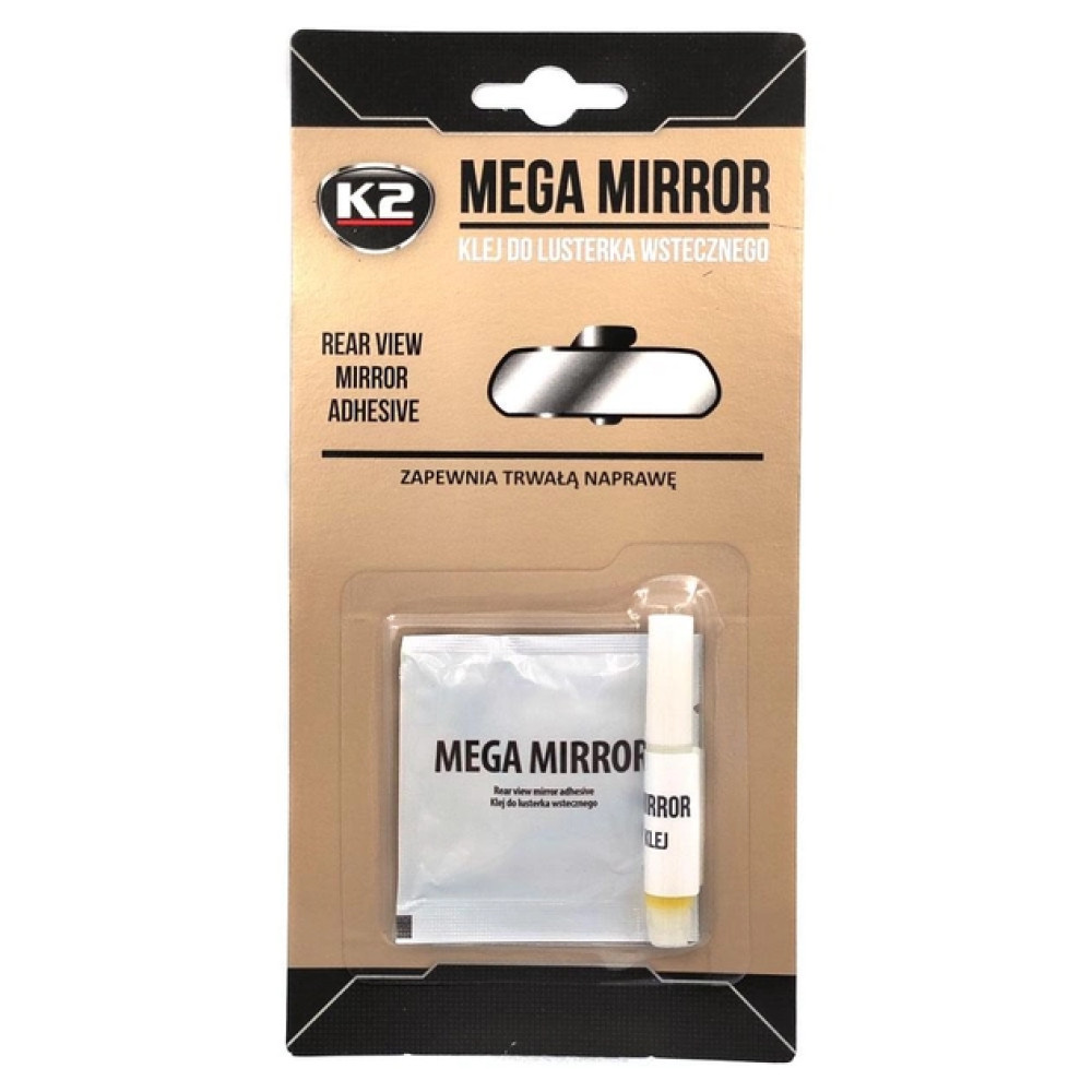 K2 MEGA MIRROR 6ml клей для дзеркала заднього види 60сек. K2 MEGA MIRROR 6ml клей для дзеркала заднього види 60сек.