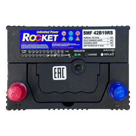 Акумулятор "ROCKET" 40Ah ASIA (+/-) ТК (340CCA) (д187*ш127*в225) SMF 42B19R без нижн. бурт Акумулятор "ROCKET" 40Ah ASIA (+/-) ТК (340CCA) (д187*ш127*в225) SMF 42B19R без нижн. бурт