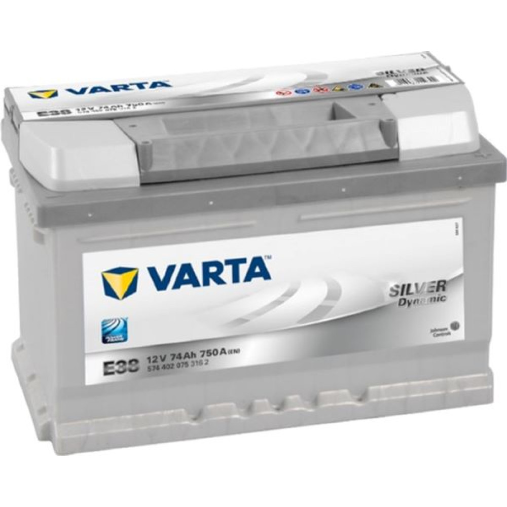 Акумулятор VARTA Silver Dynamic 74Ah Н Ев (-/+) (750EN) (д278*ш175*в175) E38 Акумулятор VARTA Silver Dynamic 74Ah Н Ев (-/+) (750EN) (д278*ш175*в175) E38
