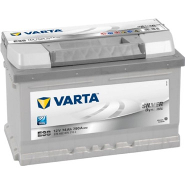 Акумулятор VARTA Silver Dynamic 74Ah Н Ев (-/+) (750EN) (д278*ш175*в175) E38 Акумулятор VARTA Silver Dynamic 74Ah Н Ев (-/+) (750EN) (д278*ш175*в175) E38