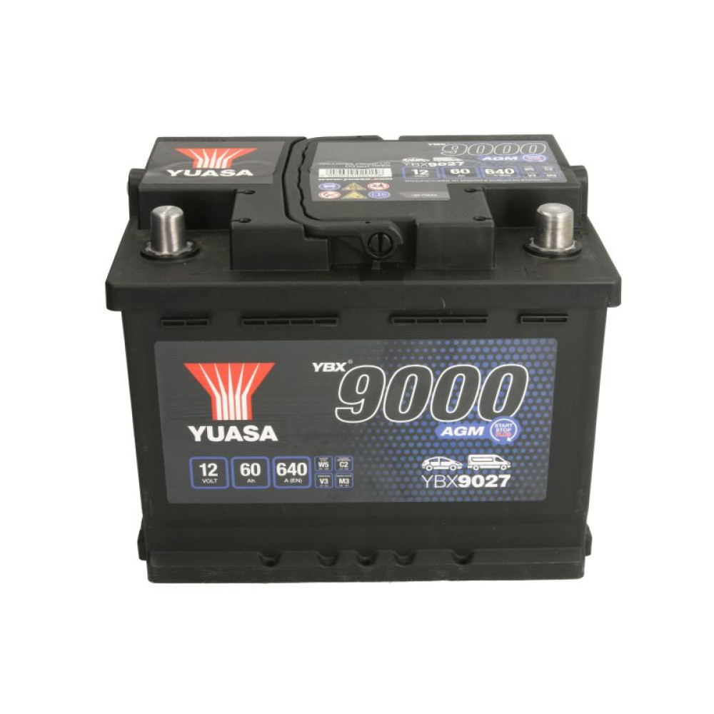 Акумулятор YUASA START-STOP AGM 60Ah Ев (-/+) (д242*ш175*в190) Акумулятор YUASA START-STOP AGM 60Ah Ев (-/+) (д242*ш175*в190)