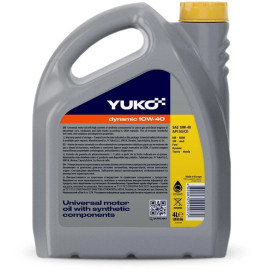 Олива моторна напівсинт. YUKO DYNAMIC 10W-40 API SG/CD (каністра 4л) (4шт уп) Олива моторна напівсинт. YUKO DYNAMIC 10W-40 API SG/CD (каністра 4л) (4шт уп)