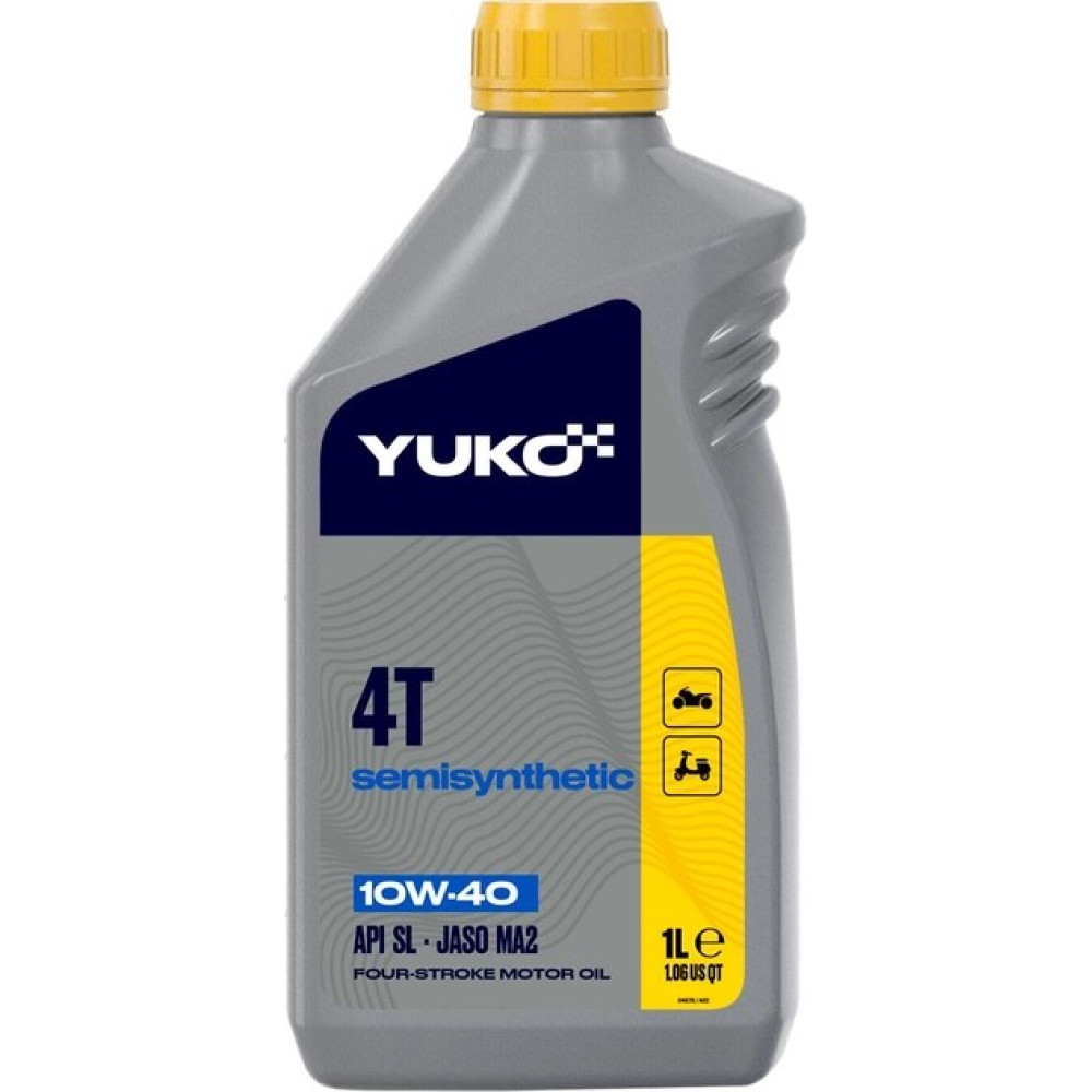 Олива моторна напівсинт. YUKO SEMISYNTHETIC 4T 10w-40, API SL (каністра 1л) Олива моторна напівсинт. YUKO SEMISYNTHETIC 4T 10w-40, API SL (каністра 1л)