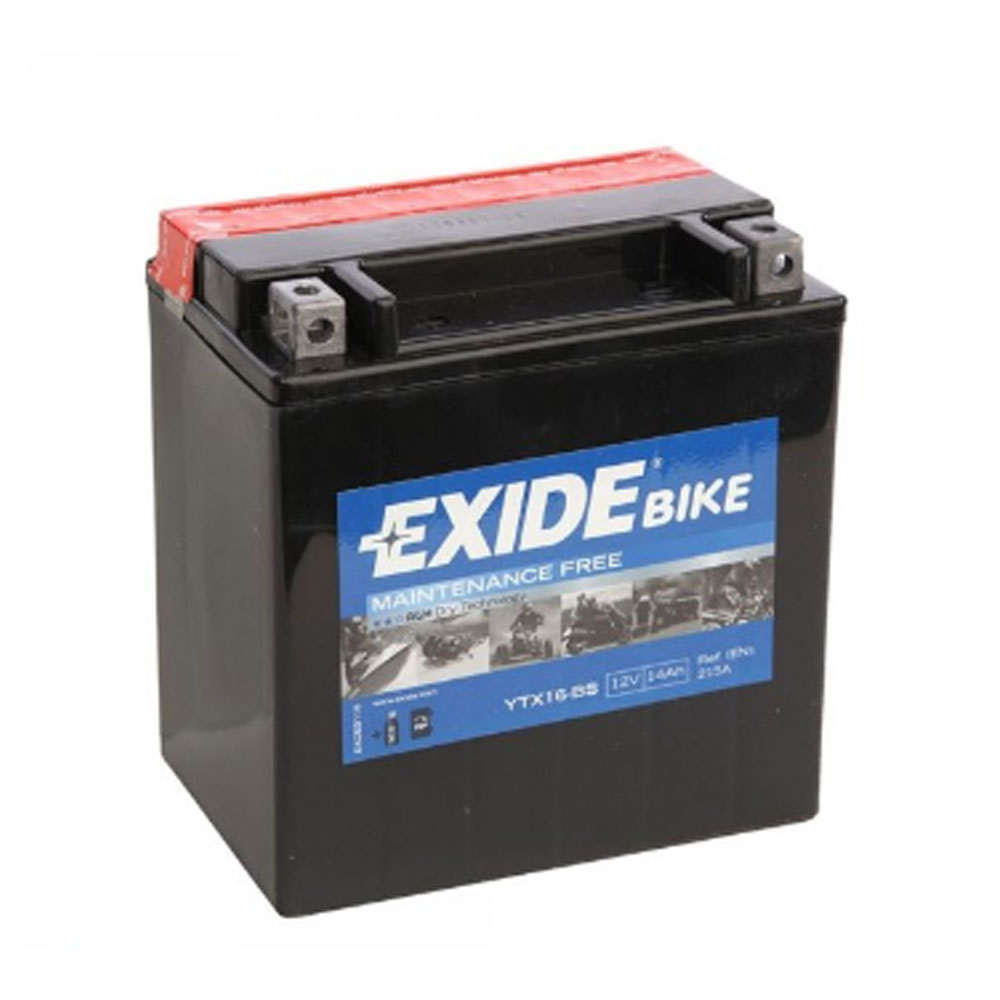 Акумулятор Мото EXIDE AGM 14Ah Ев (+/-) (215En) (д150*ш87*в161) ETX16-BS Акумулятор Мото EXIDE AGM 14Ah Ев (+/-) (215En) (д150*ш87*в161) ETX16-BS